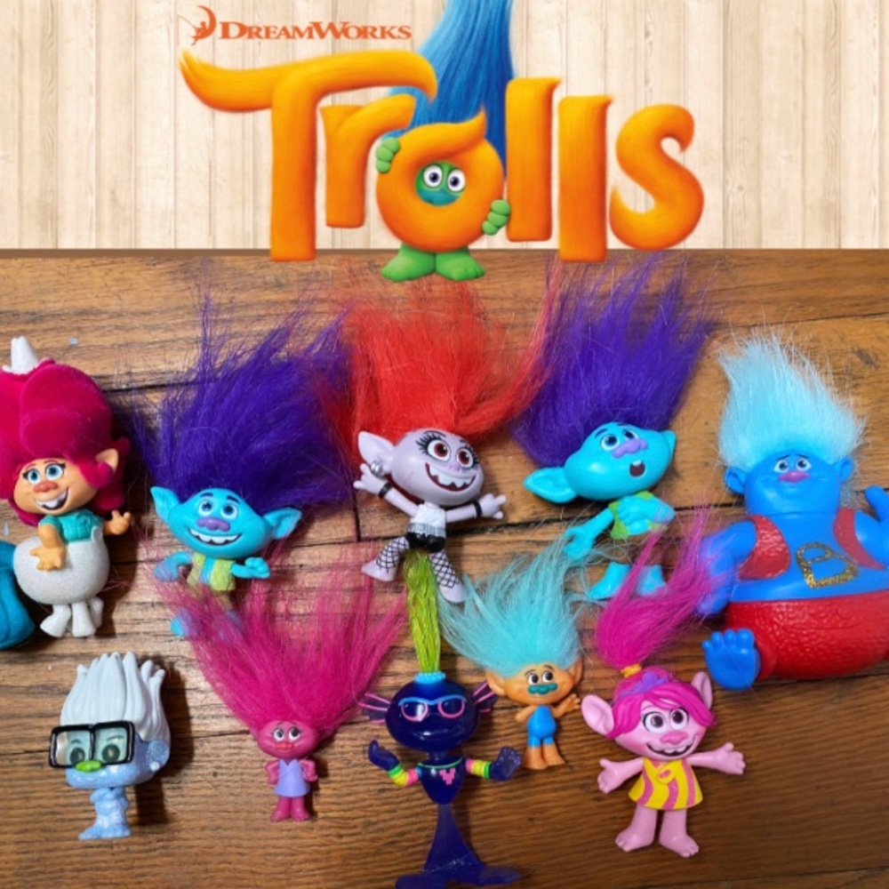 Trolls character figures toy set (10pcs)